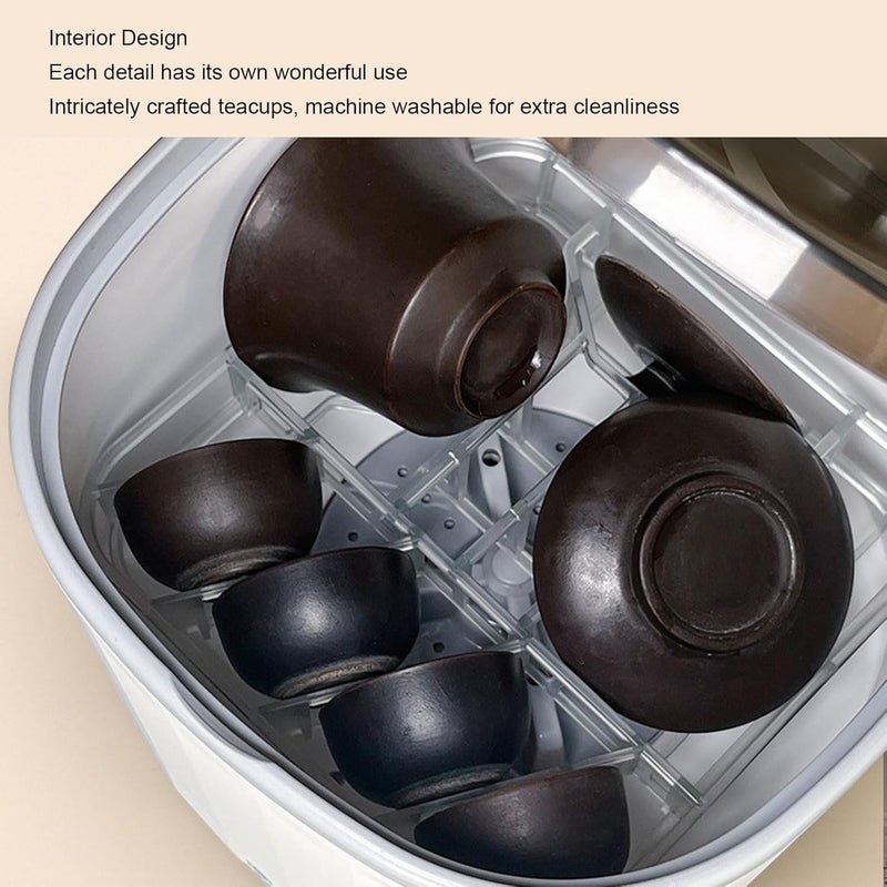 Focket Mini Dishwasher, Compact Countertop Dishwasher with 4L Built in Water, 360° Spray & 2000mAh Battery, USB Rechargeable Portable Dishwasher for Small Apartments, Dorms & RVs - Image 5